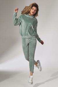 Mint Green Velveteen Joggers