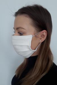 Cotton Face Mask -White Pattern 3
