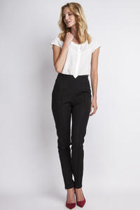 Black Hight Waist Elegant Pants