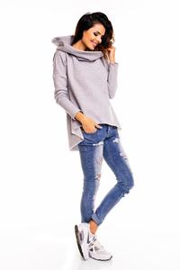 Grey Street Fashion Hoodie Longer Back