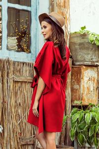 Red Butterfly Dress with Belt