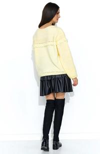 Flared Leather Short Skirt with Frills