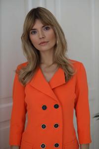 Exclusive Orange Dress Jacket Style