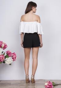 Black Romantic Shorts with Pockets
