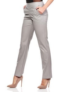 Grey Ultra Sleek Chic Straight Pants