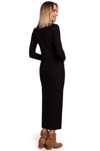 Classic Maxi Dress with a Slit (Black)