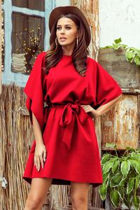 Red Butterfly Dress with Belt