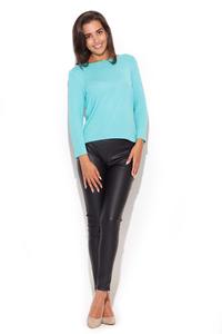 Light Blue Coffee Time Classic Blouse