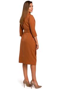 Red Fitted Envelope Dress Fied on the Side
