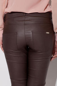 Beige Skinny Fit Pants with Twin Hip Pockets