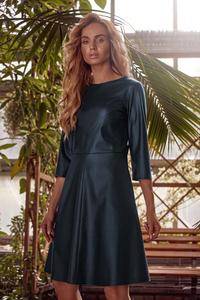 Flared Midi Dress 3/4 sleeves (Green)