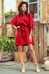 Red Butterfly Dress with Belt