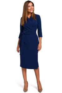 Nevy Blue Fitted Envelope Dress Fied on the Side
